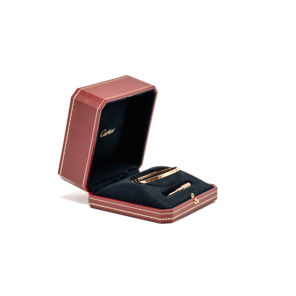 Catier Size 20 Love Bracelet, Small Model Rose Gold