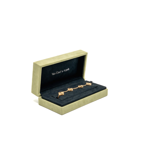 Van Cleef & Arpels Vintage Alhambra Bracelet 5 Motifs Yellow Gold