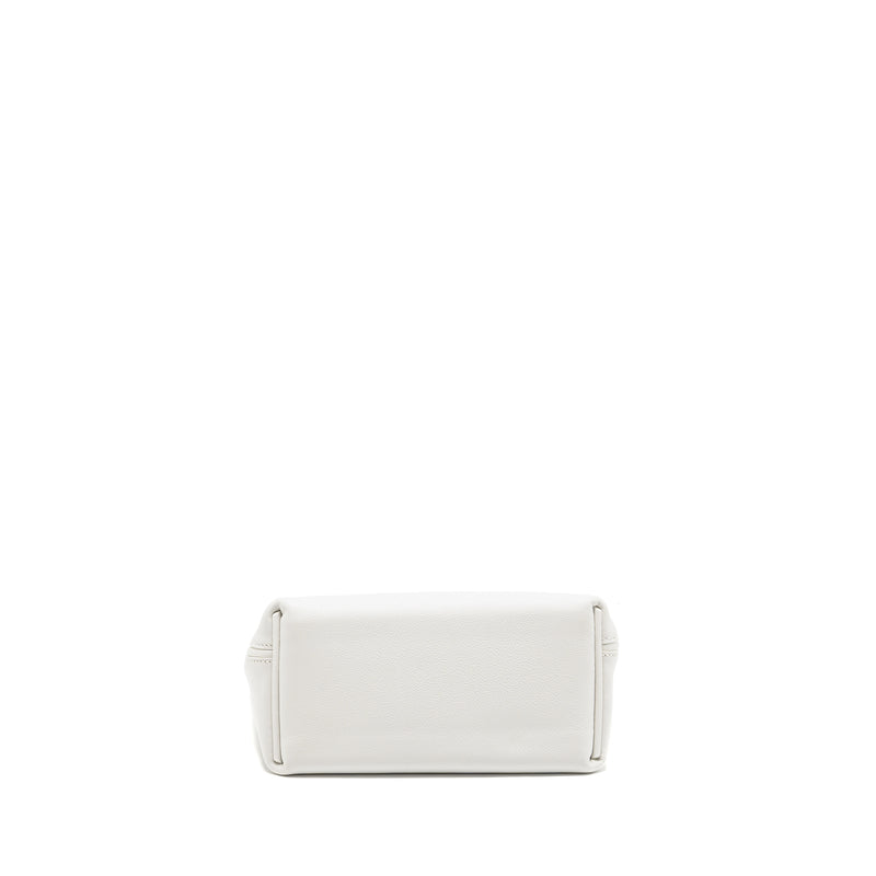 Hermes Mini 2424 24/24-21 Bag Evercolor/Swift New White GHW Stamp B