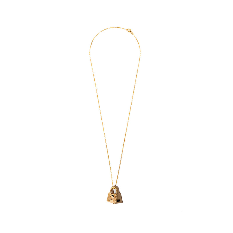 Hermes O’kelly Pendant, Small Model Swift Etoupe RGHW Stamp Y
