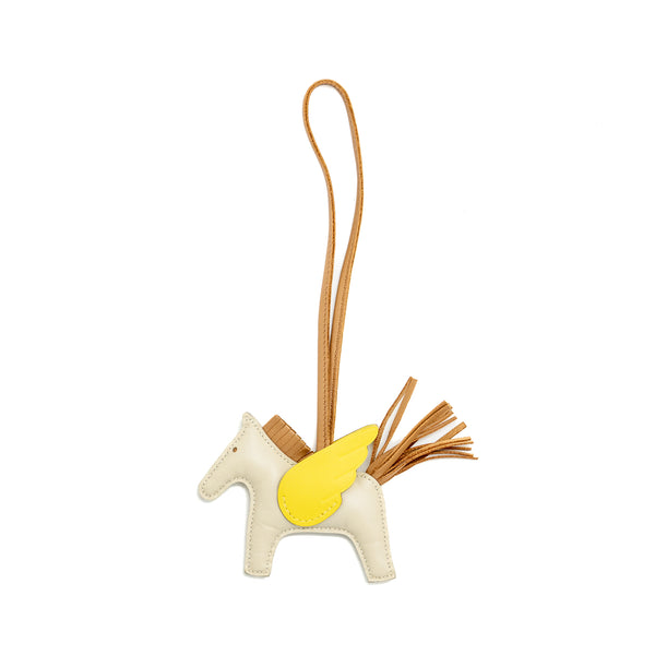 Hermes Rodeo Pegase PM Bag Charm Craie/Chai/Lime Stamp Z