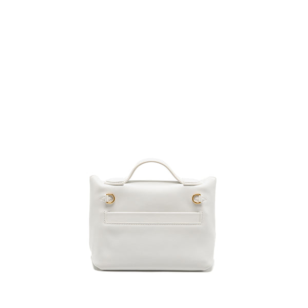 Hermes Mini 2424 24/24-21 Bag Evercolor/Swift New White GHW Stamp B