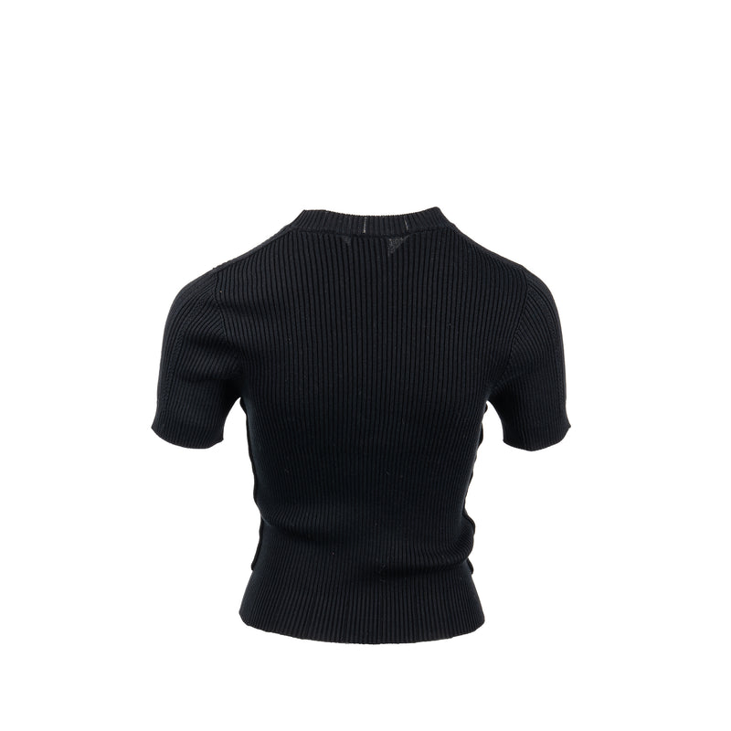 Chanel Size 34 CC logo top Cotton black