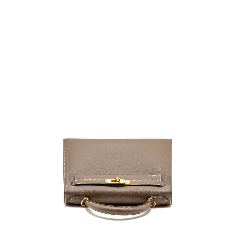 Hermes Kelly 28 Epsom Etoupe GHW stamp Z