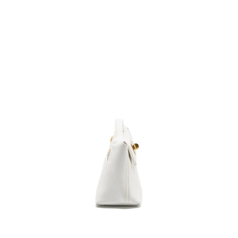 Hermes Mini 2424 24/24-21 Bag Evercolor/Swift New White GHW Stamp B