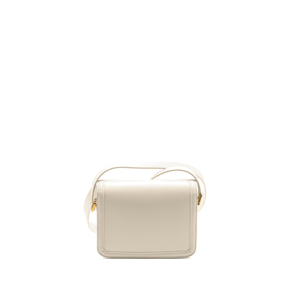 Saint Laurent Small SOlferino Satchel Crossbody Bag Calfskin White GHW