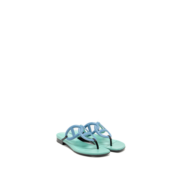 Hermes Size 37 Agneau Beach sandals multicolour