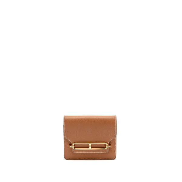 Hermes Roulis Slim Evercolor Gold GHW Stamp Z