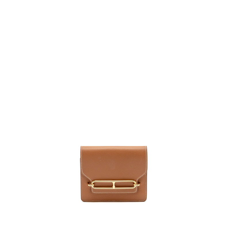 Hermes Roulis Slim Evercolor Gold GHW Stamp Z