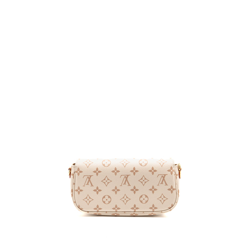 Louis Vuitton ivy wallet on chain monogram dune canvas beige/cream GHW