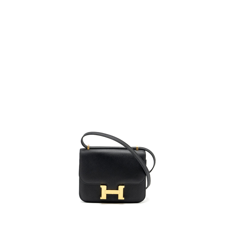 Hermes mini constance epsom black ghw stamp B