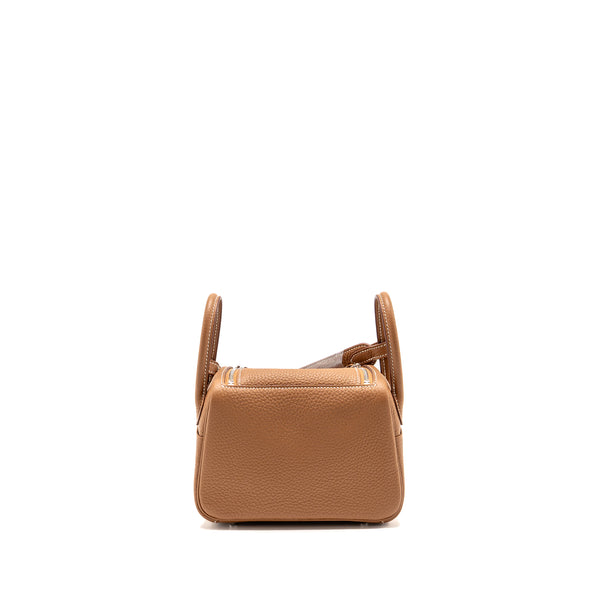 Hermes Mini Lindy II Clemence Gold SHW Stamp K
