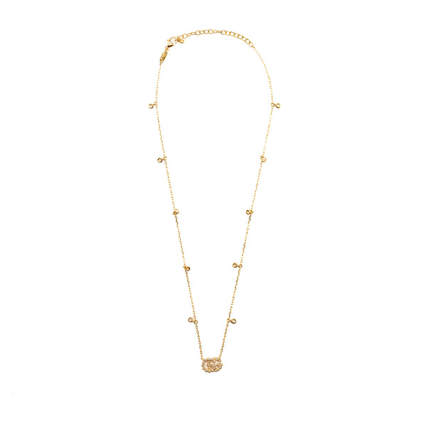 Gucci Double G Necklace Yellow Gold, Diamonds