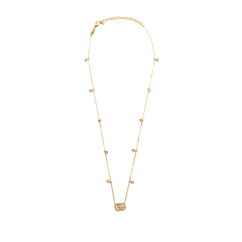 Gucci Double G Necklace Yellow Gold, Diamonds