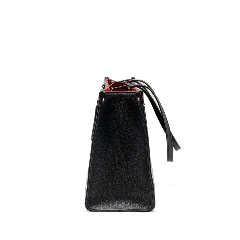 Louis Vuitton Onthego MM Monogram Empreinte Leather Black/Beige GHW