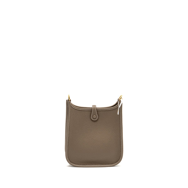 Hermes Mini Evelyne Clemence Etoupe GHW Stamp K