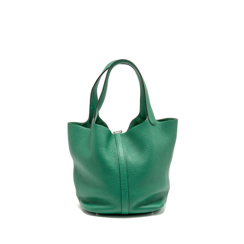 Hermes Picotin 22 Lock Bag Clemence Vert Vertigo SHW Stamp A