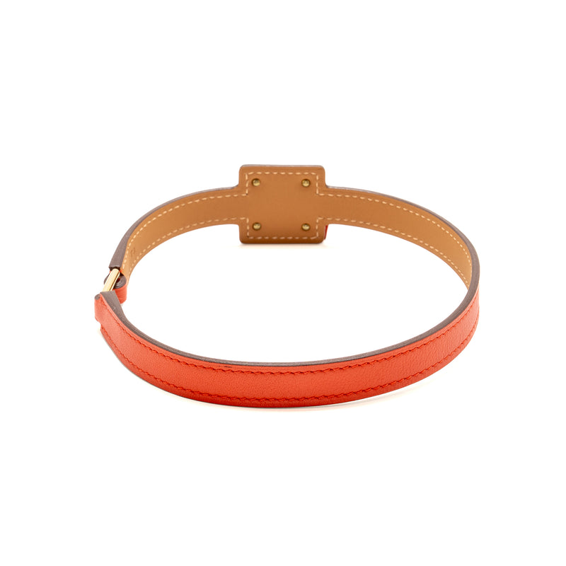Hermes Size T3 O'Kelly Bracelet Swift Red GHW Stamp Y