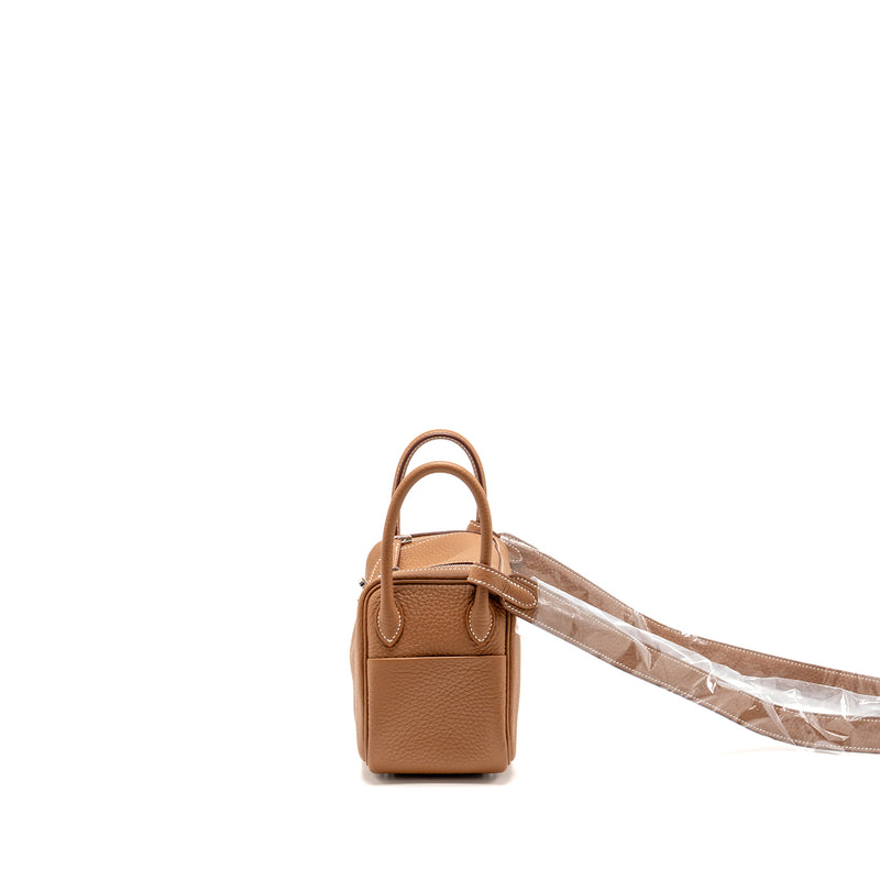 Hermes Mini Lindy II Clemence Gold SHW Stamp K