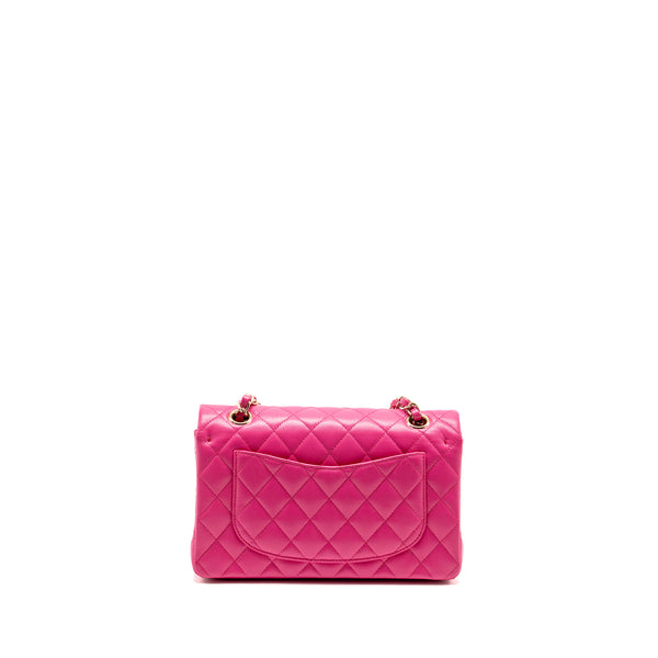 Chanel Small Classic Double Flap Bag Caviar Pink LGHW (Microchip)