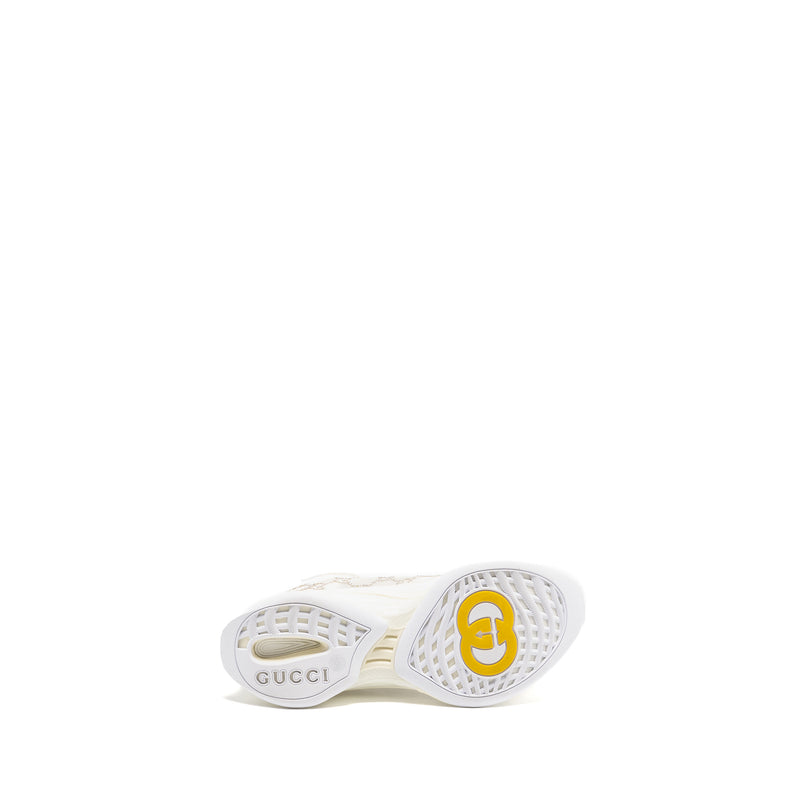 Gucci Size 36.5 Gucci Run Sneakers GG Crystal Mesh White