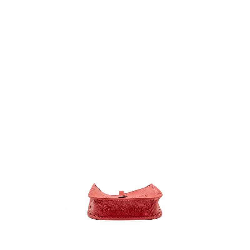 Hermes Mini Evelyne Clemence Vermillon/Rouge Vif GHW Stamp B