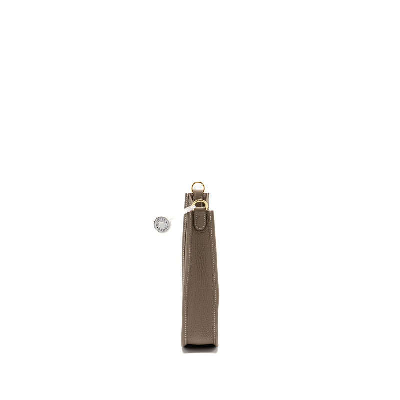 Hermes Mini Evelyne Clemence Etoupe GHW Stamp K
