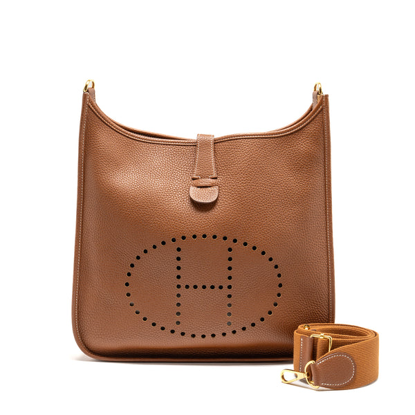 Hermes Evelyne 33 clemence gold GHW stamp D