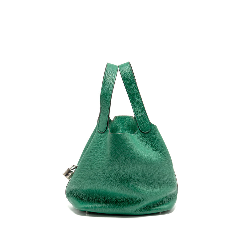 Hermes Picotin 22 Lock Bag Clemence Vert Vertigo SHW Stamp A