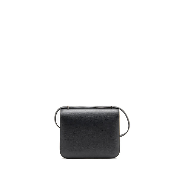 Hermes Mini Constance Epsom Black SHW Stamp W