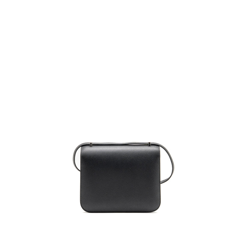 Hermes Mini Constance Epsom Black SHW Stamp W