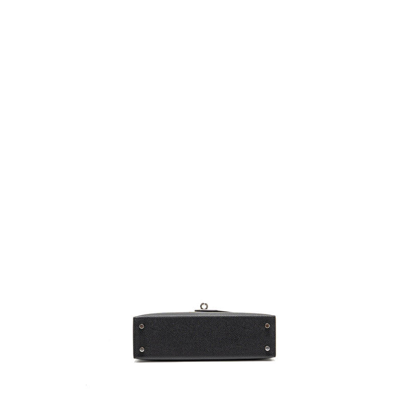 Hermes Mini Kelly II Epsom Black SHW Stamp K