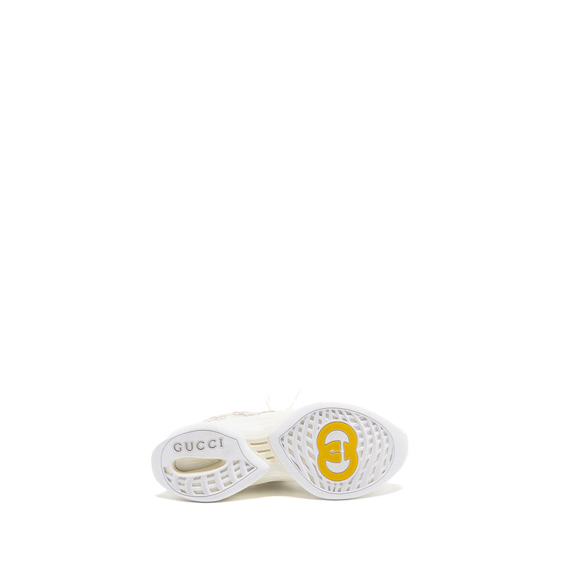 Gucci Size 36.5 Gucci Run Sneakers GG Crystal Mesh White