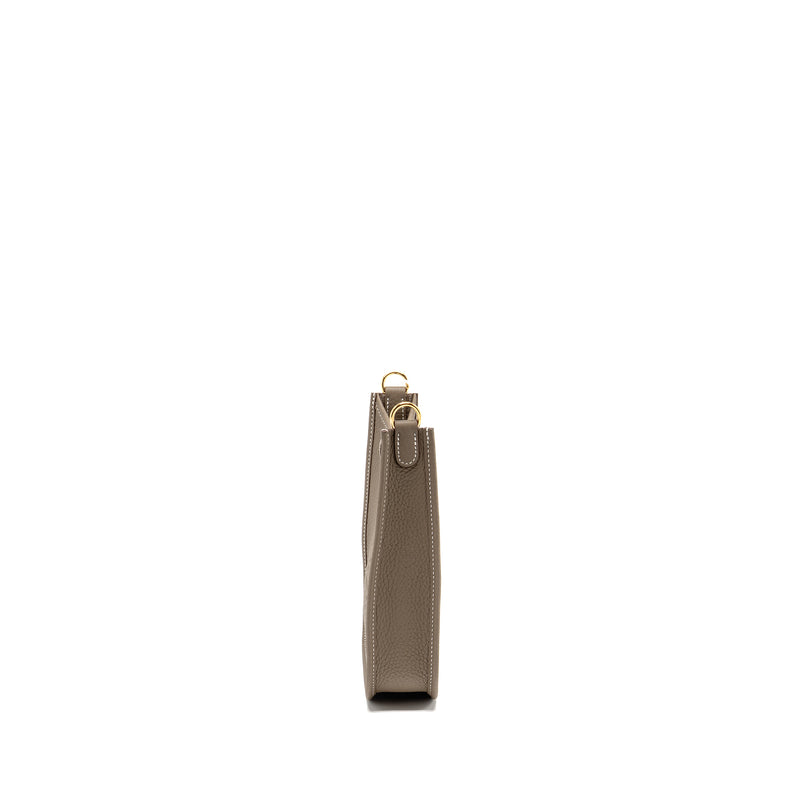 Hermes Mini Evelyne Clemence Etoupe GHW Stamp K