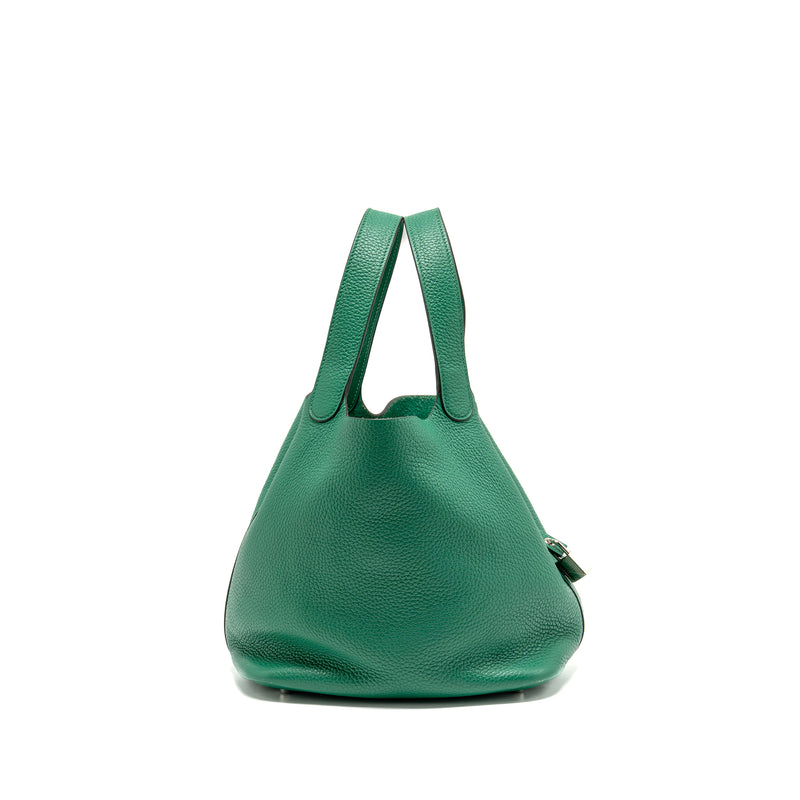 Hermes Picotin 22 Lock Bag Clemence Vert Vertigo SHW Stamp A