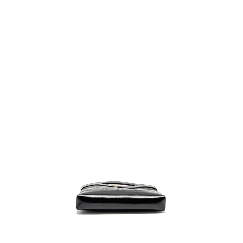 Chanel 24c Mini 31 Clutch with Chain Shiny Calfskin Black LGHW (microchip)