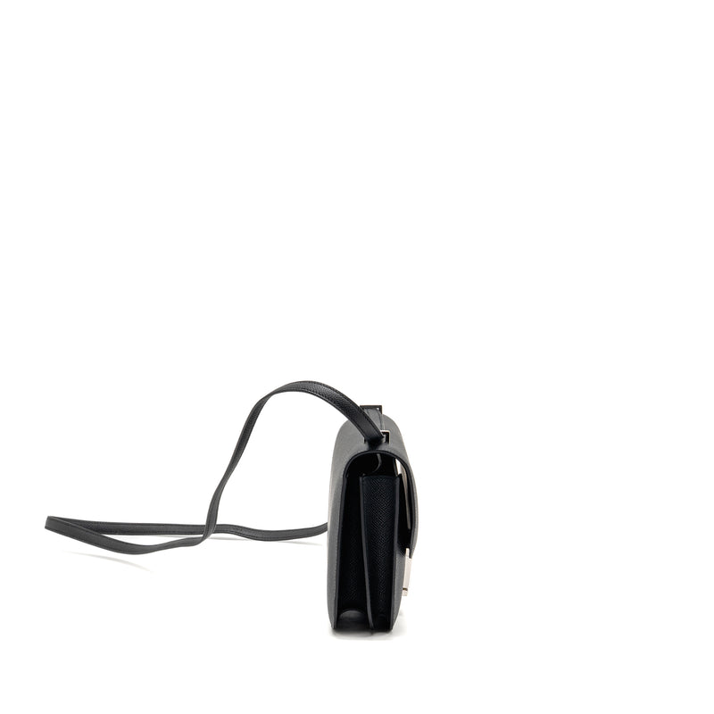 Hermes Mini Constance Epsom Black SHW Stamp W