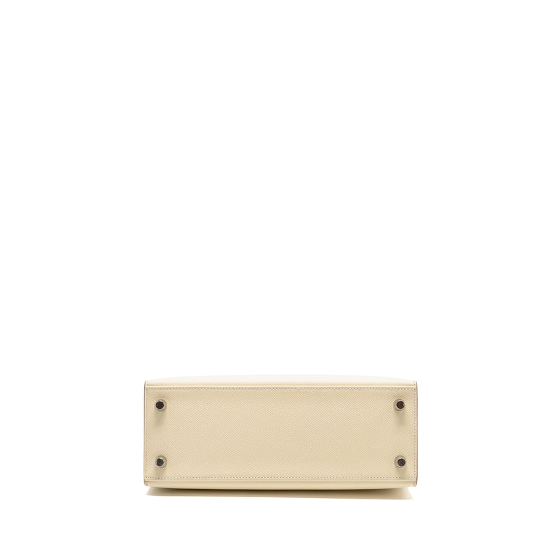 Hermes Kelly 25 Epsom Nata/Chai/Gris Meyer SHW Stamp U