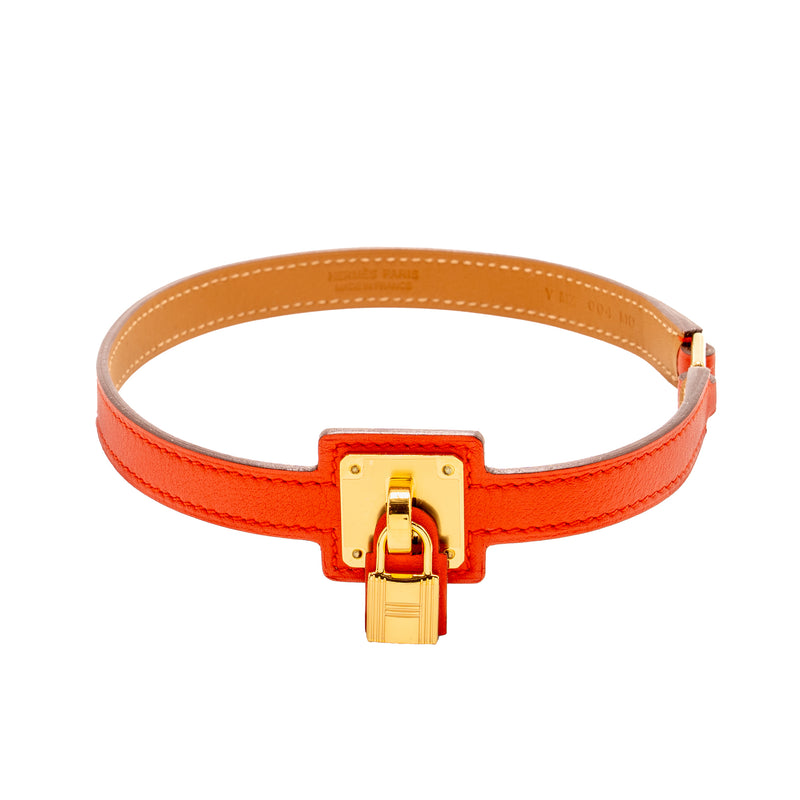 Hermes Size T3 O'Kelly Bracelet Swift Red GHW Stamp Y