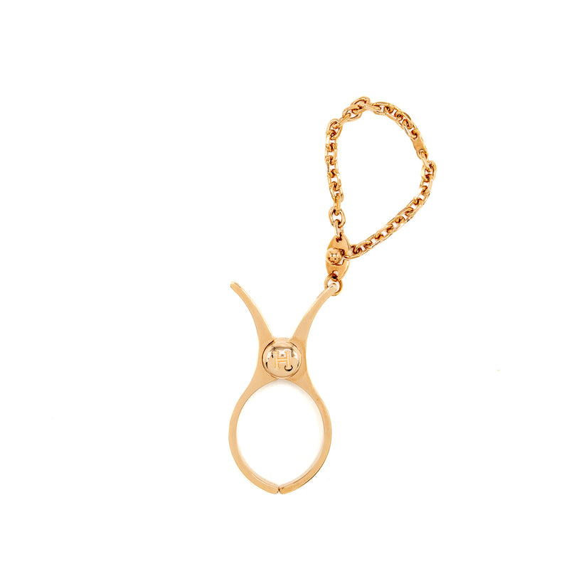 Hermes Filou Glove clip rose gold tone