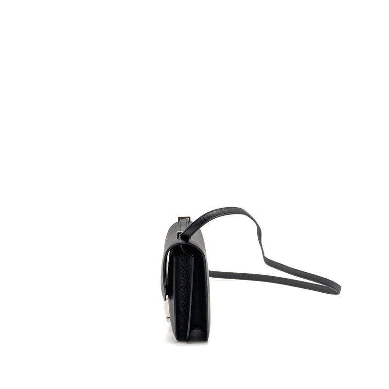 Hermes Mini Constance Epsom Black SHW Stamp W