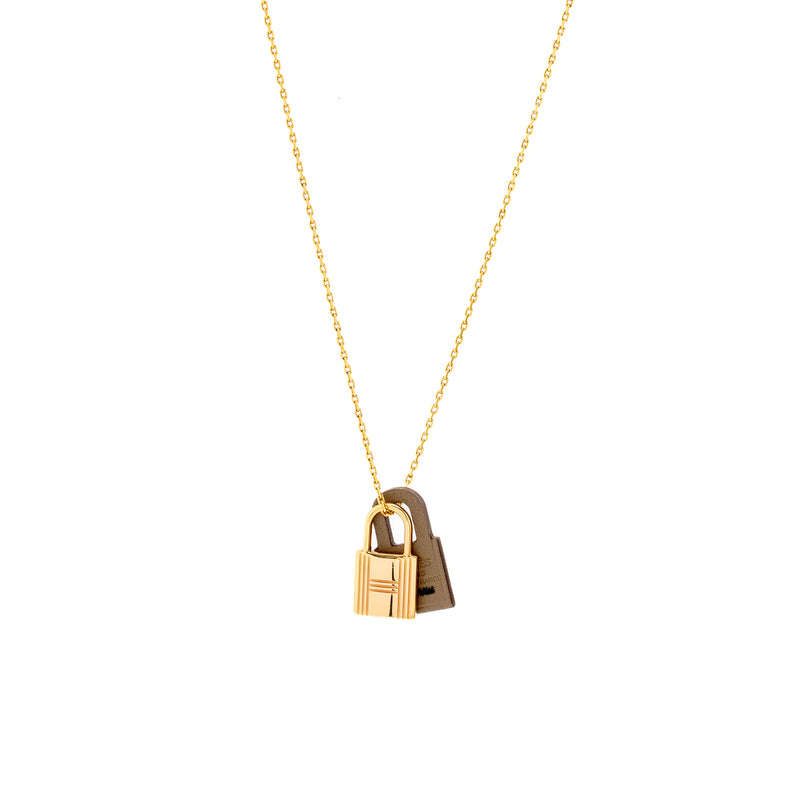 Hermes O’kelly Pendant, Small Model Swift Etoupe RGHW Stamp Y