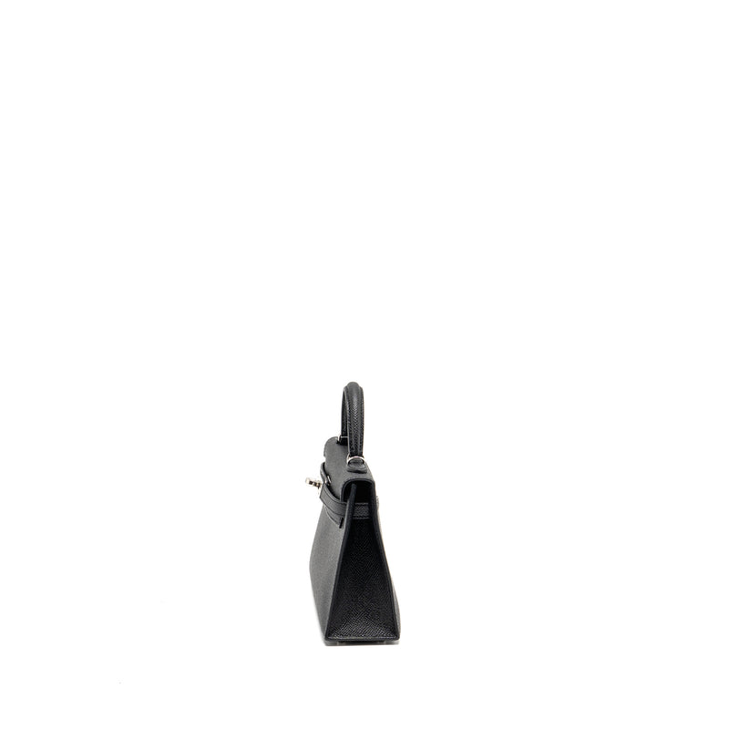 Hermes Mini Kelly II Epsom Black SHW Stamp K