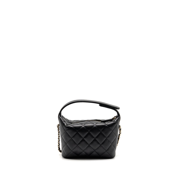 Chanel 25c Quilted Hobo Bag Caviar Black LGHW (microchip)
