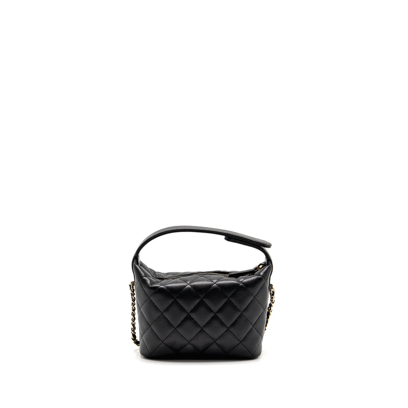 Chanel 25c Quilted Hobo Bag Caviar Black LGHW (microchip)