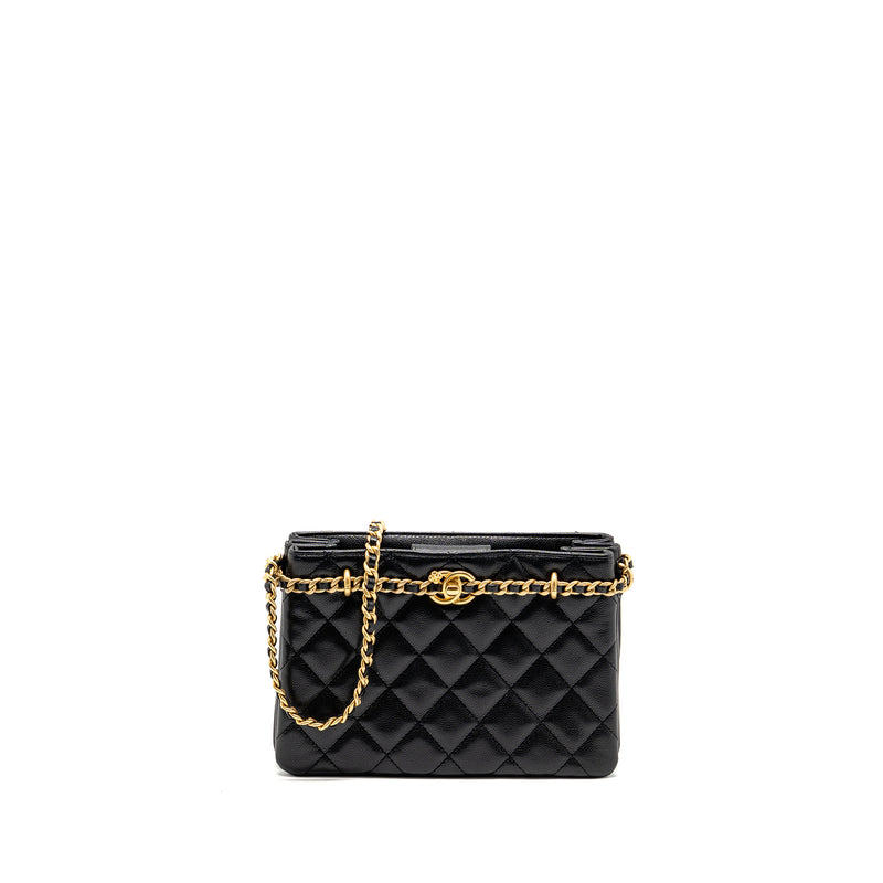 Chanel CC Camellia Small Shopping Bag Caviar Black GHW (Microchip)