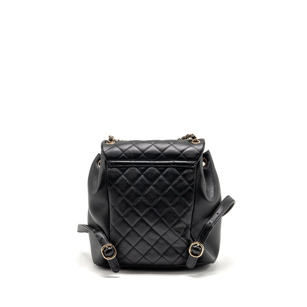 Chanel Large Duma Backpack Calfskin Black LGHW (microchip)