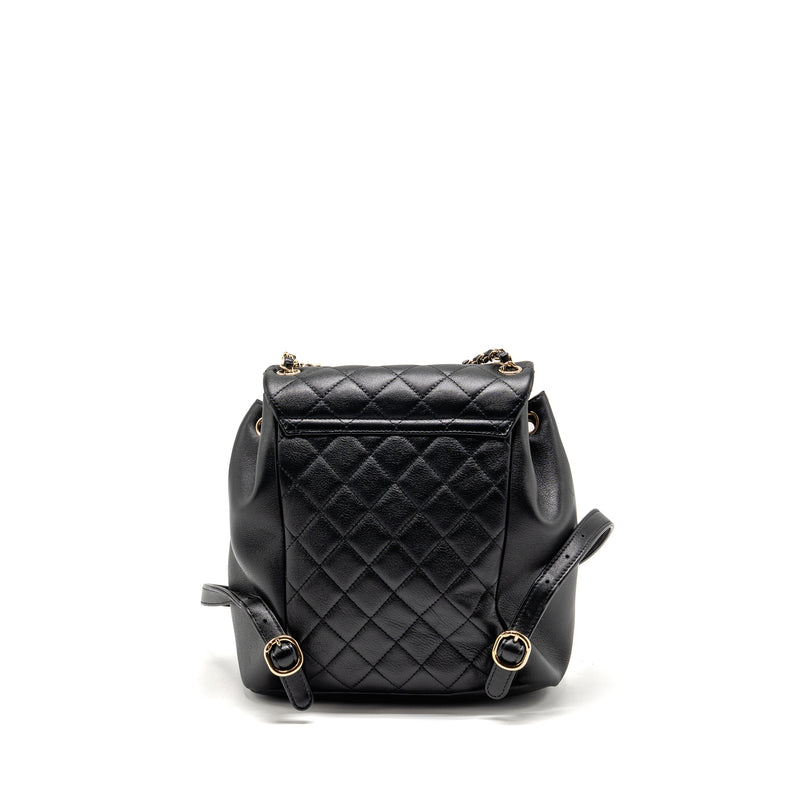 Chanel Large Duma Backpack Calfskin Black LGHW (microchip)