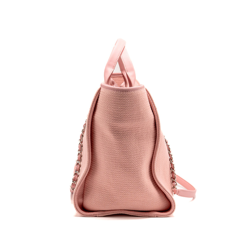 Chanel Devauille Tote Bag Canvas/Leather Pink/White SHW (Microchip)
