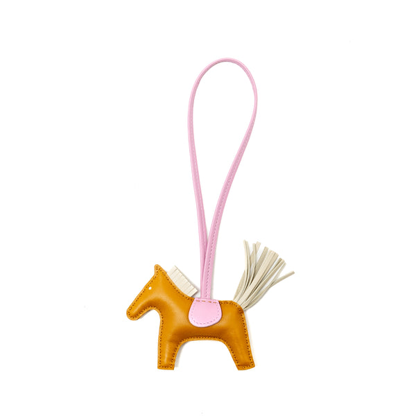 Hermes Rodeo PM Bag Charm Sesame/Craie/Mauve Sylvestre Stamp Z